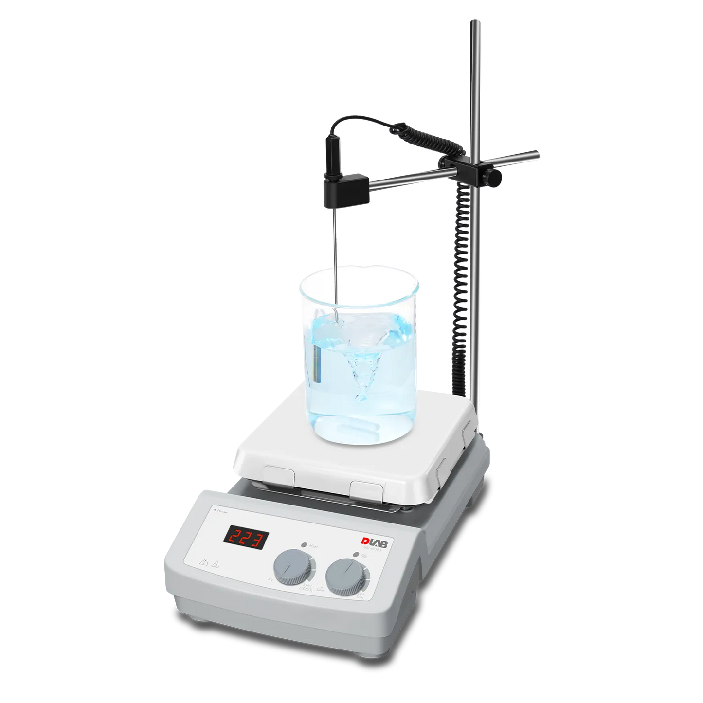 MS7-H550-S LED Magnetic Hotplate Stirrer With 7 Inch Ceramic Plate