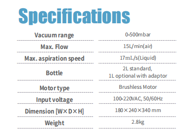 EcoVac Economical Vacuum Aspirator 2L